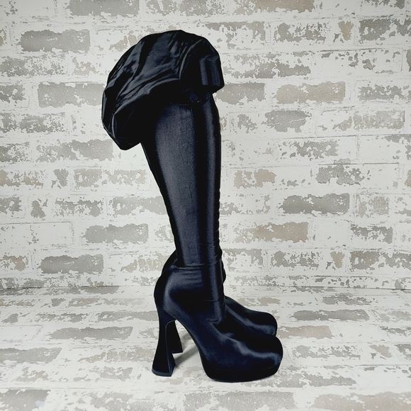 New Jeffrey Campbell Women's Pantalones High Heel Platform Pant Boots E517 - Picture 6 of 16